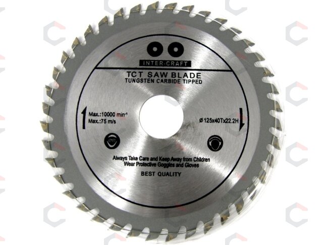 Diskas medžiui | 125 mm x 40T x 22.2 mm (ES-12540) Diskas medžiui | 125 mm x 40T x 22.2 mm (ES-12540)