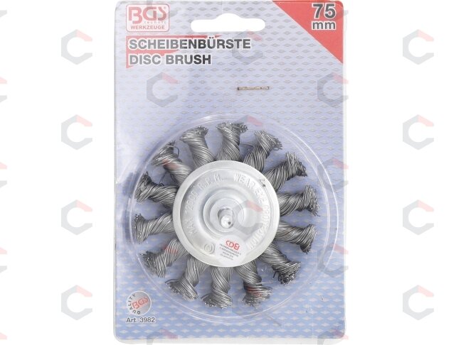 Diskinis šepetys | 6 mm antgalis | susuktas | Ø 75 mm (3982) 1 Diskinis šepetys | 6 mm antgalis | susuktas | Ø 75 mm (3982) 1