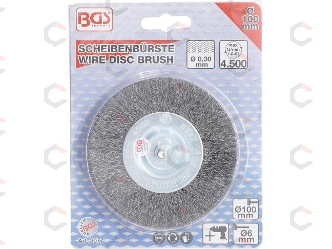 Diskinis šepetys | Ø 100 mm (3077) 2 Diskinis šepetys | Ø 100 mm (3077) 2