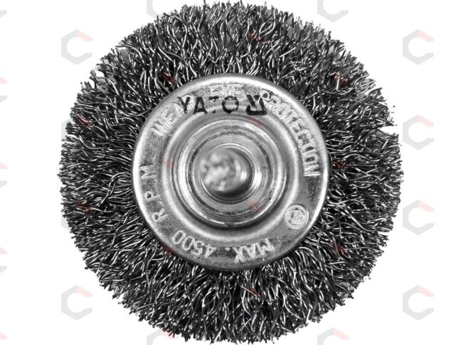 Diskinis šepetys su kotu | nerūdijantis plienas | INOX | 50 mm (YT-47565) 1 Diskinis šepetys su kotu | nerūdijantis plienas | INOX | 50 mm (YT-47565) 1