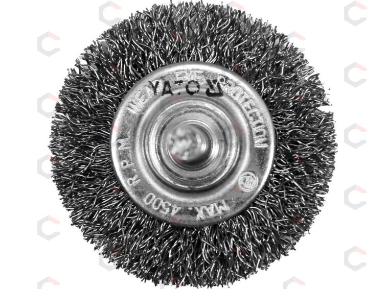 Diskinis šepetys su kotu | nerūdijantis plienas | INOX | 50 mm (YT-47565) 1 Diskinis šepetys su kotu | nerūdijantis plienas | INOX | 50 mm (YT-47565) 1