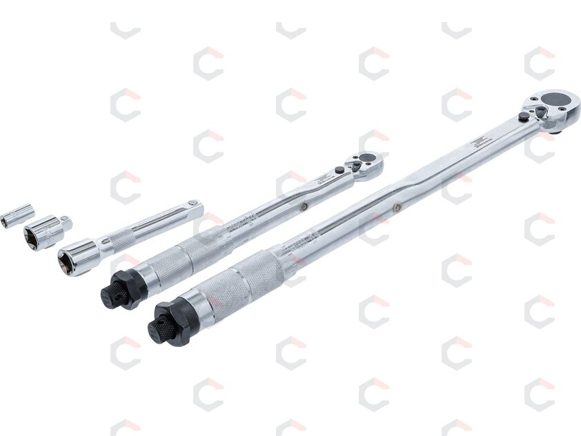 Dinamometrinių raktų rinkinys | 6,3 mm (1/4") 5–25 Nm, 12,5 mm (1/2") 28–210 Nm | 5 vnt. (70190) 4 Dinamometrinių raktų rinkinys | 6,3 mm (1/4") 5–25 Nm, 12,5 mm (1/2") 28–210 Nm | 5 vnt. (70190) 4