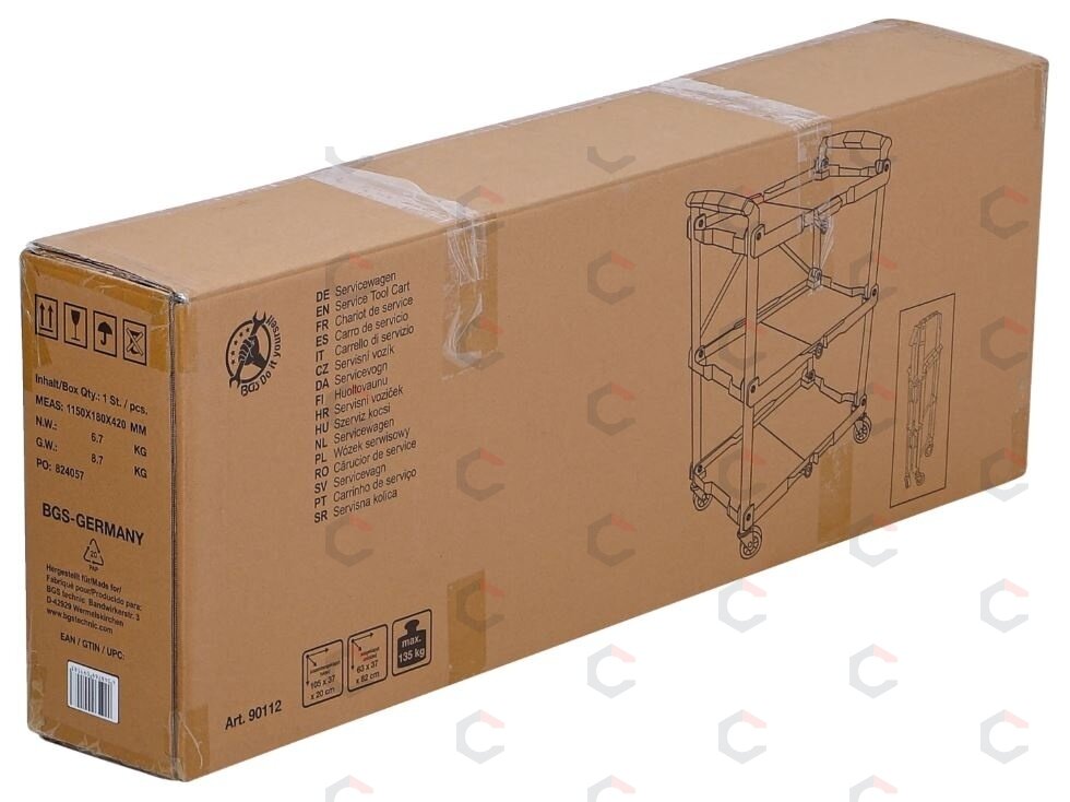 Serviso vežimėlis | sulankstomas | 135 kg (90112) 7 Serviso vežimėlis | sulankstomas | 135 kg (90112) 7