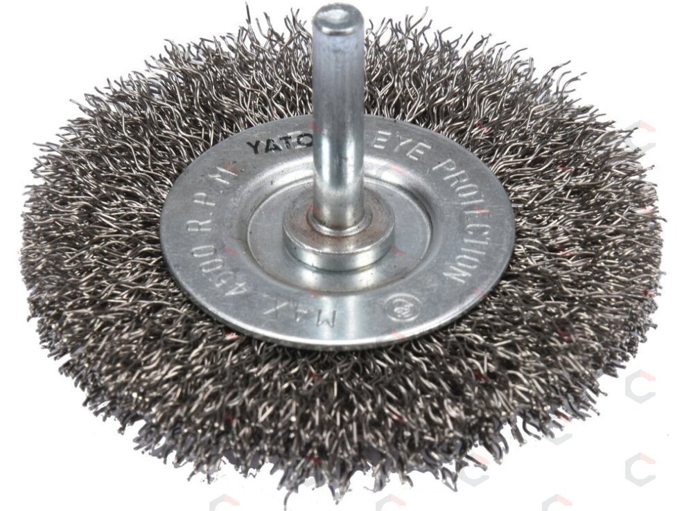 Diskinis šepetys su kotu | nerūdijantis plienas | INOX | 75 mm (YT-47568) Diskinis šepetys su kotu | nerūdijantis plienas | INOX | 75 mm (YT-47568)
