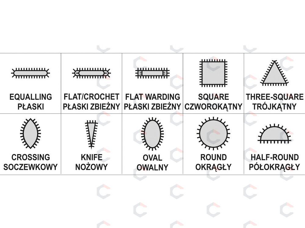 Dildelių rinkinys | 140x65x3 mm | 10 vnt. (YT-6163) 2 Dildelių rinkinys | 140x65x3 mm | 10 vnt. (YT-6163) 2