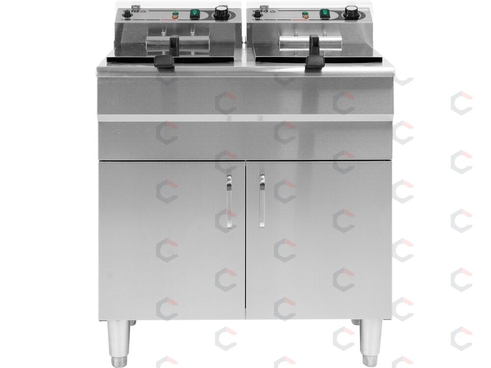 Elektrinė gruzdintuvė su spintele | 2 × 11,5 l (YG-04638) 1 Elektrinė gruzdintuvė su spintele | 2 × 11,5 l (YG-04638) 1