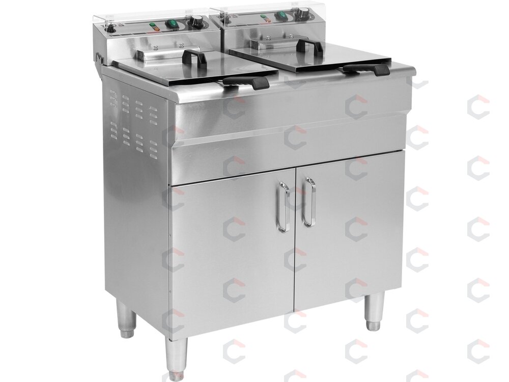 Elektrinė gruzdintuvė su spintele | 2 × 11,5 l (YG-04638) 3 Elektrinė gruzdintuvė su spintele | 2 × 11,5 l (YG-04638) 3