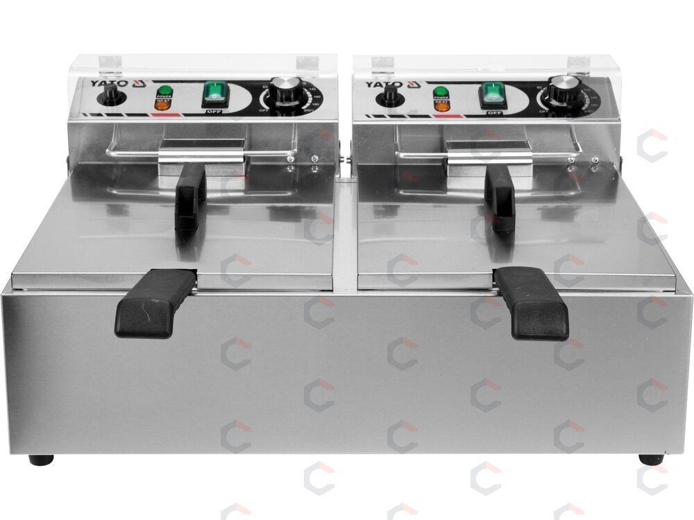 Elektrinė gruzdintuvė dviguba | 2 × 6 l | 2 × 3 kW (YG-04622) 1 Elektrinė gruzdintuvė dviguba | 2 × 6 l | 2 × 3 kW (YG-04622) 1