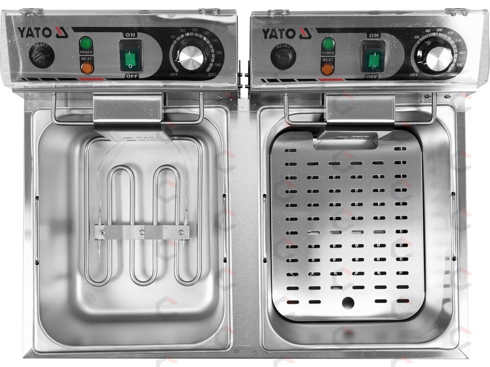 Elektrinė gruzdintuvė dviguba | 2 × 6 l | 2 × 3 kW (YG-04622) 3 Elektrinė gruzdintuvė dviguba | 2 × 6 l | 2 × 3 kW (YG-04622) 3