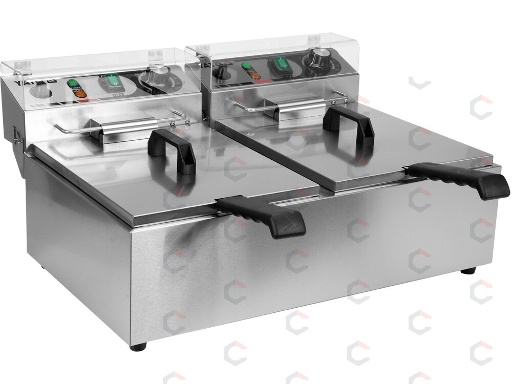 Elektrinė gruzdintuvė dviguba | 2 × 6 l | 2 × 3 kW (YG-04622) Elektrinė gruzdintuvė dviguba | 2 × 6 l | 2 × 3 kW (YG-04622)