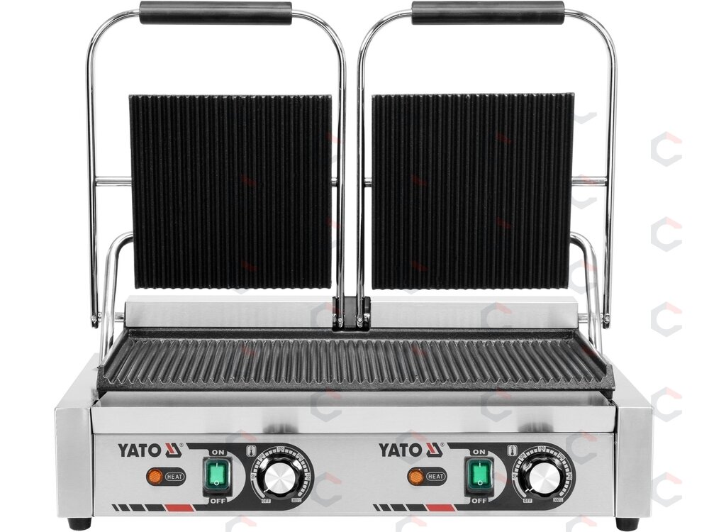 Dvigubas kontaktinis grilis YATO | rifliuotas | 3,6 kW (YG-04560) 3 Dvigubas kontaktinis grilis YATO | rifliuotas | 3,6 kW (YG-04560) 3