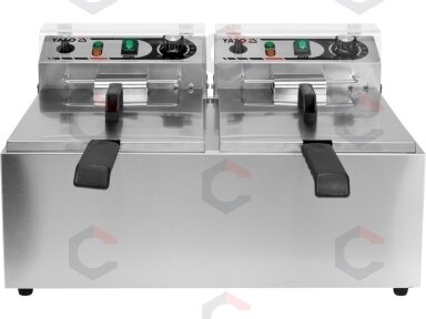 Elektrinė gruzdintuvė dviguba | 2 × 8 l | 2 × 3,3 kW (YG-04623)