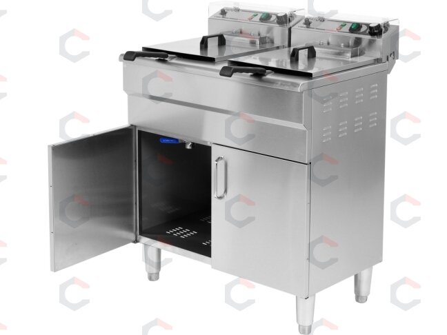 Elektrinė gruzdintuvė su spintele | 2 × 11,5 l (YG-04638) 2 Elektrinė gruzdintuvė su spintele | 2 × 11,5 l (YG-04638) 2