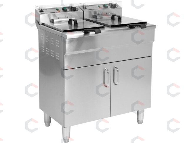 Elektrinė gruzdintuvė su spintele | 2 × 11,5 l (YG-04638) 3 Elektrinė gruzdintuvė su spintele | 2 × 11,5 l (YG-04638) 3