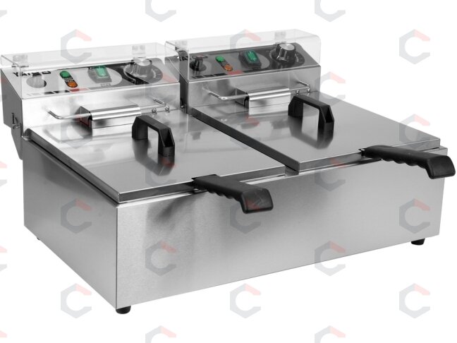 Elektrinė gruzdintuvė dviguba | 2 × 6 l | 2 × 3 kW (YG-04622) Elektrinė gruzdintuvė dviguba | 2 × 6 l | 2 × 3 kW (YG-04622)