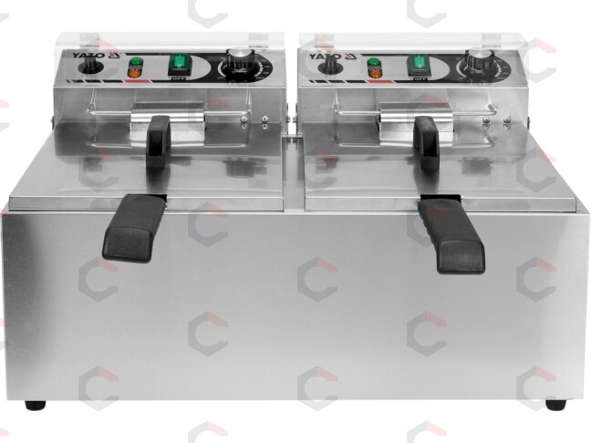 Elektrinė gruzdintuvė dviguba | 2 × 8 l | 2 × 3,3 kW (YG-04623) 1
