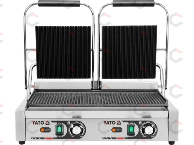 Dvigubas kontaktinis grilis YATO | rifliuotas | 3,6 kW (YG-04560) 3 Dvigubas kontaktinis grilis YATO | rifliuotas | 3,6 kW (YG-04560) 3