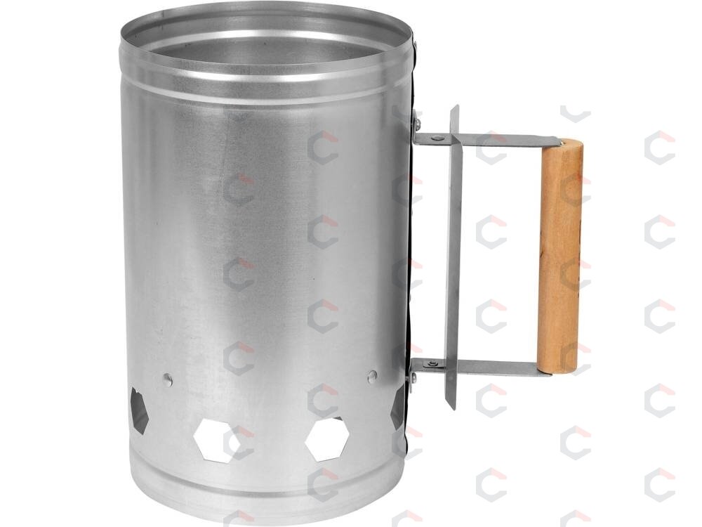 Dūmtraukis anglių užkūrimui | cinkuotas plienas | Ø 17 cm, H 27 cm (99805) 1 Dūmtraukis anglių užkūrimui | cinkuotas plienas | Ø 17 cm, H 27 cm (99805) 1