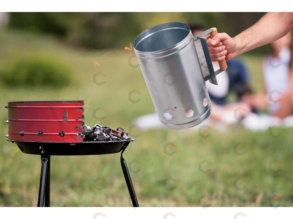Dūmtraukis anglių užkūrimui | cinkuotas plienas | Ø 17 cm, H 27 cm (99805) 4 Dūmtraukis anglių užkūrimui | cinkuotas plienas | Ø 17 cm, H 27 cm (99805) 4