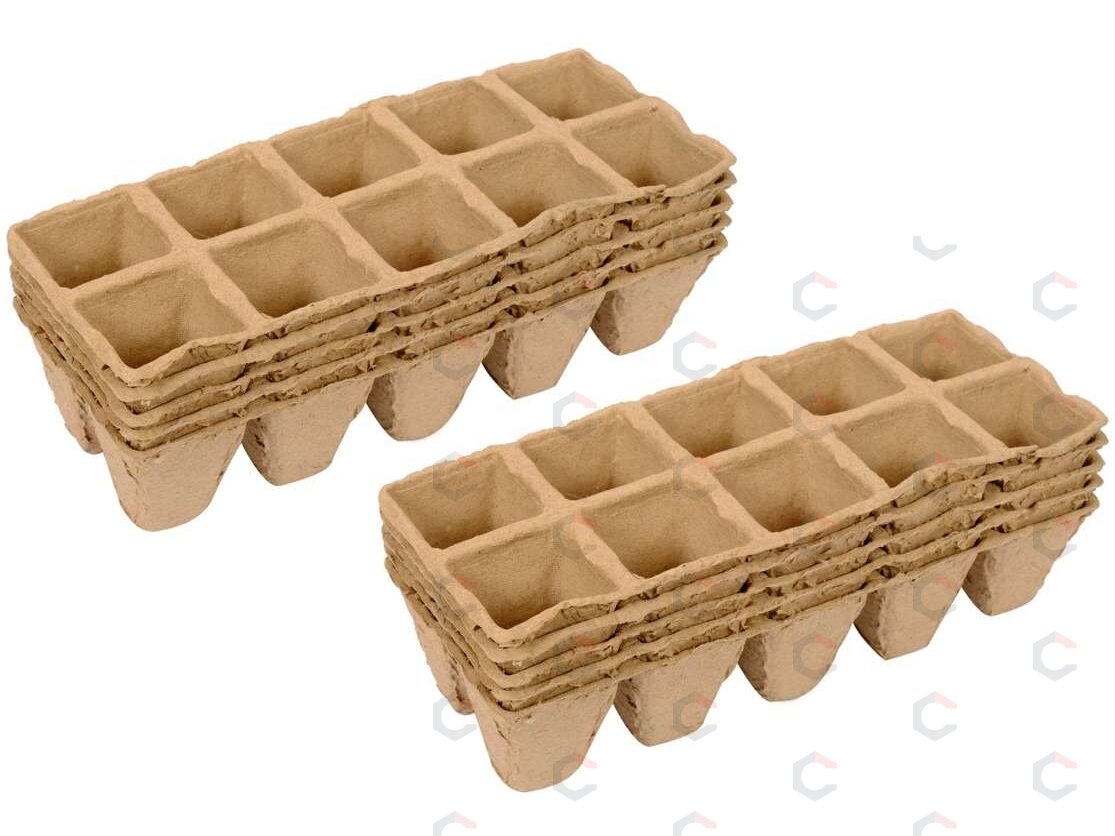Durpiniai vazonai daigams auginti | ekologiški | 10 vnt. (90350) Durpiniai vazonai daigams auginti | ekologiški | 10 vnt. (90350)