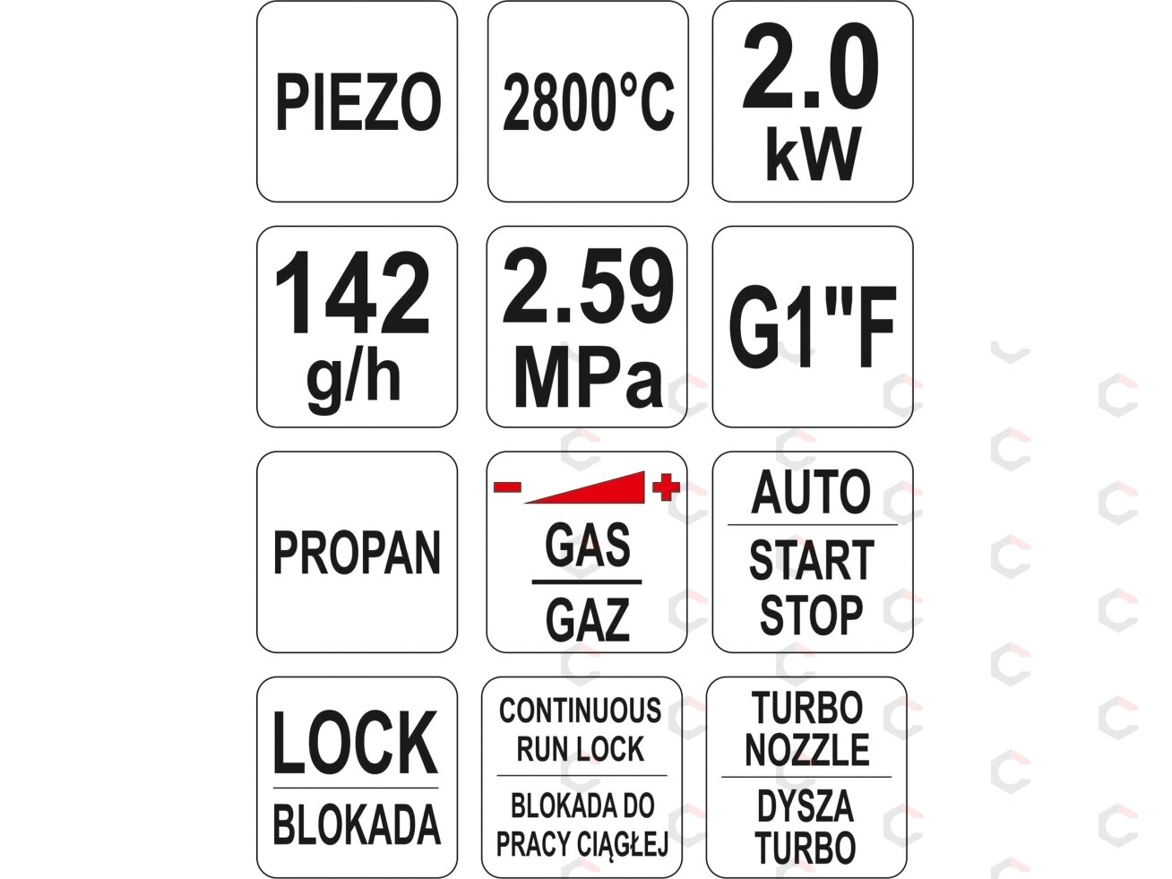 Dujinis rankinis degiklis turbo | 2800 °C | auto start/stop (YT-36715) 5 Dujinis rankinis degiklis turbo | 2800 °C | auto start/stop (YT-36715) 5