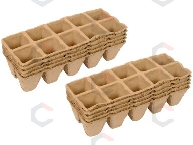 Durpiniai vazonai daigams auginti | ekologiški | 10 vnt. (90350) Durpiniai vazonai daigams auginti | ekologiški | 10 vnt. (90350)