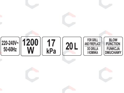 Dulkių siurblys šlapiam/sausam/peleniniam valymui 1200 W 20 l (YT-85705) 5 Dulkių siurblys šlapiam/sausam/peleniniam valymui 1200 W 20 l (YT-85705) 5