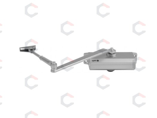 Durų uždarytuvas/pritraukėjas sidabrinis | 45-65 kg (78463) Durų uždarytuvas/pritraukėjas sidabrinis | 45-65 kg (78463)