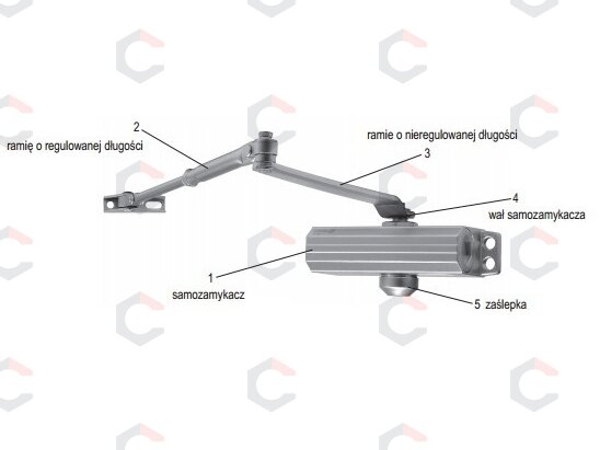 Durų uždarytuvas/pritraukėjas sidabrinis | 45-65 kg (78463) 1 Durų uždarytuvas/pritraukėjas sidabrinis | 45-65 kg (78463) 1