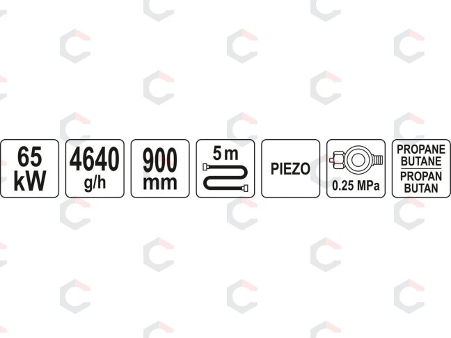 Dujinis degiklis su žarna | piezzo | 900 mm (YT-36741) 3 Dujinis degiklis su žarna | piezzo | 900 mm (YT-36741) 3