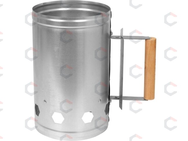 Dūmtraukis anglių užkūrimui | cinkuotas plienas | Ø 17 cm, H 27 cm (99805) 1 Dūmtraukis anglių užkūrimui | cinkuotas plienas | Ø 17 cm, H 27 cm (99805) 1
