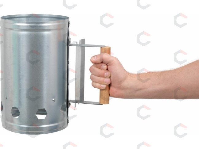 Dūmtraukis anglių užkūrimui | cinkuotas plienas | Ø 17 cm, H 27 cm (99805) 3 Dūmtraukis anglių užkūrimui | cinkuotas plienas | Ø 17 cm, H 27 cm (99805) 3