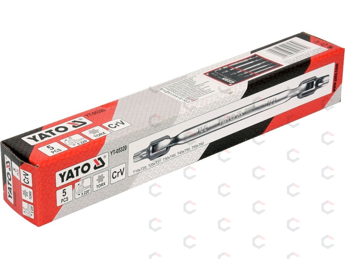 Dvipusių šarnyrinių raktų rinkinys | T-Star (Torx) T15 -T60 (YT-05320) 3 Dvipusių šarnyrinių raktų rinkinys | T-Star (Torx) T15 -T60 (YT-05320) 3