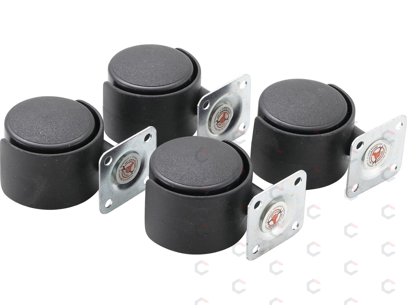 Dvigubi pasukami ratukai | Ø 40 mm | 4 vnt. (80332) Dvigubi pasukami ratukai | Ø 40 mm | 4 vnt. (80332)