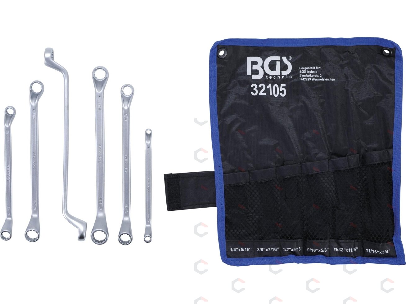 Dvigubo žiedo raktų rinkinys | lenkti | 1/4 "- 3/4" | Coliniai dydžiai | 6 vnt. (32105) 3 Dvigubo žiedo raktų rinkinys | lenkti | 1/4 "- 3/4" | Coliniai dydžiai | 6 vnt. (32105) 3