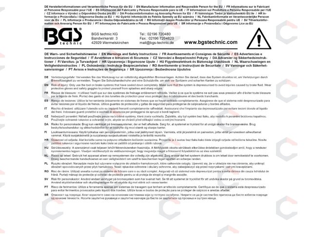 Dvigubas žarnos adapteris stabdžių nuorinimui | BGS 8066 (8066-3) 3 Dvigubas žarnos adapteris stabdžių nuorinimui | BGS 8066 (8066-3) 3