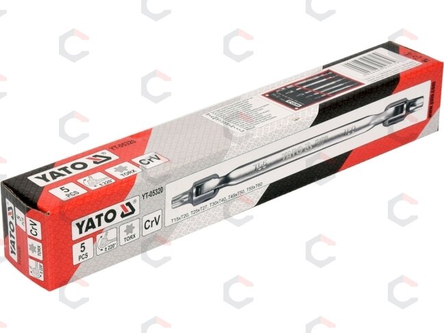Dvipusių šarnyrinių raktų rinkinys | T-Star (Torx) T15 -T60 (YT-05320) 3 Dvipusių šarnyrinių raktų rinkinys | T-Star (Torx) T15 -T60 (YT-05320) 3