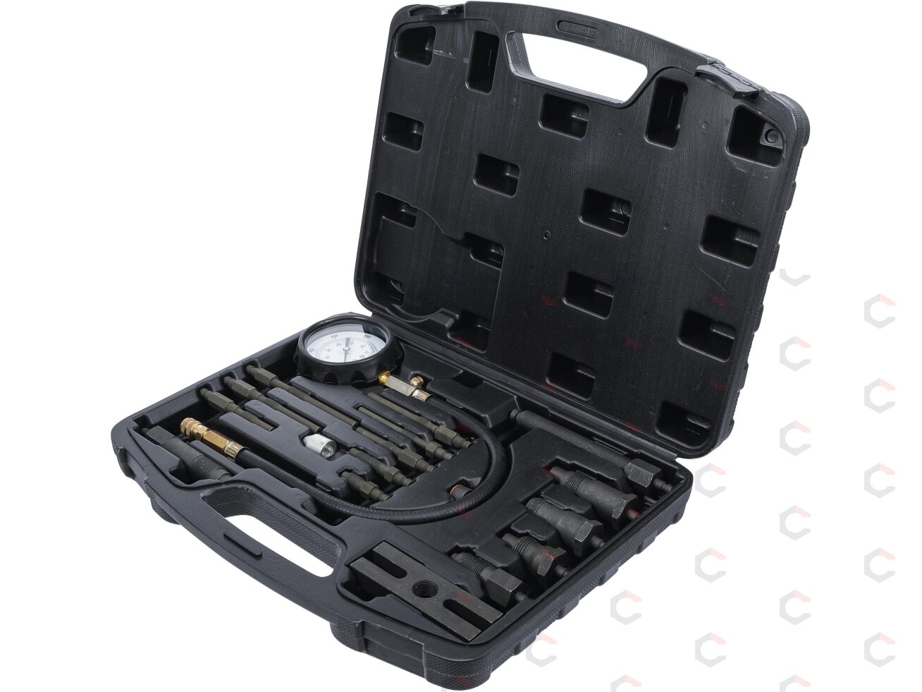 Dyzelinis kompresijos matuoklis su adapteriais (62660) 4 Dyzelinis kompresijos matuoklis su adapteriais (62660) 4