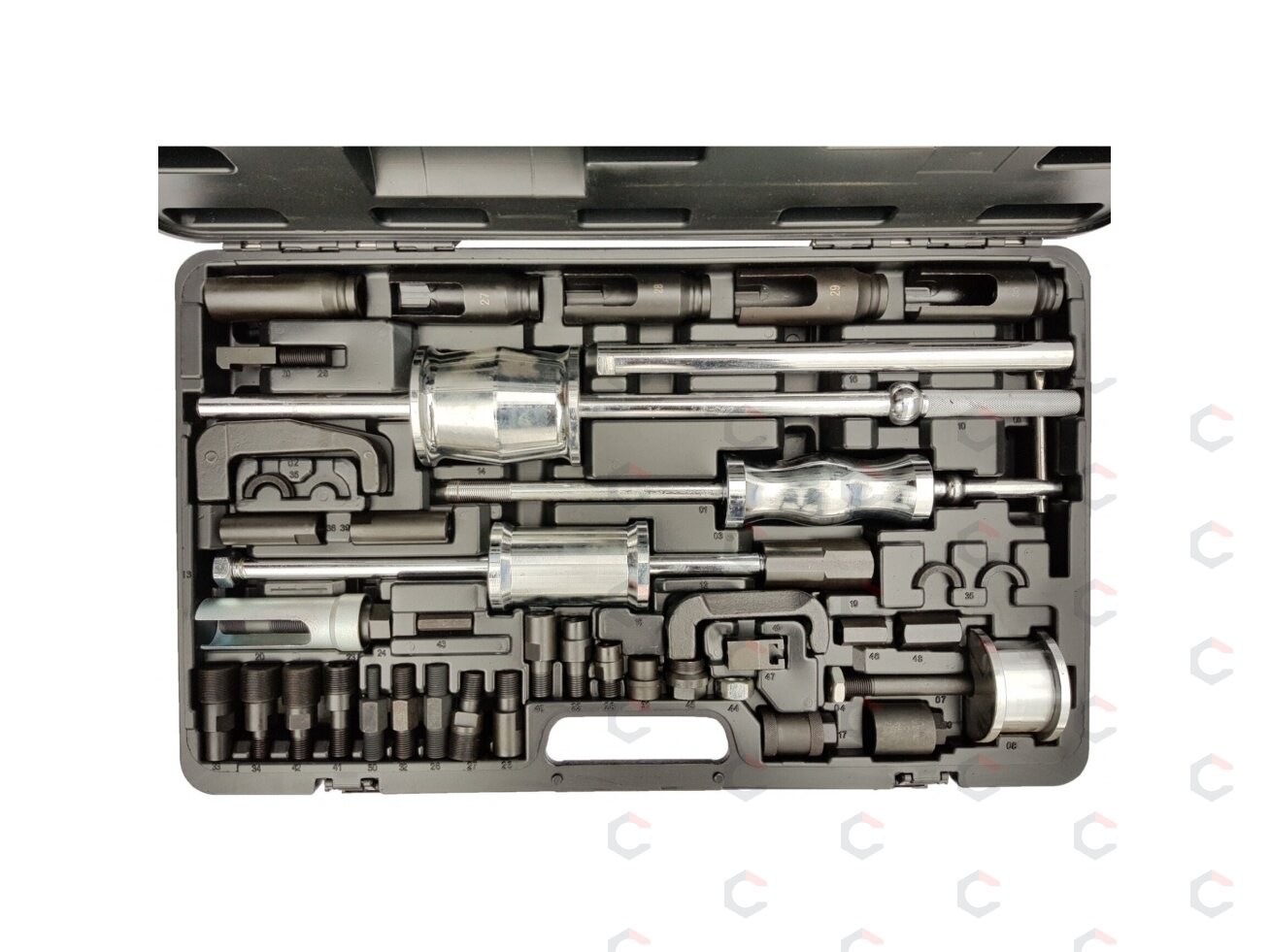 Dyzelinių purkštukų išėmimo, iškalimo ir išsukimo rinkinys Maxi (SK1306) 2 Dyzelinių purkštukų išėmimo, iškalimo ir išsukimo rinkinys Maxi (SK1306) 2