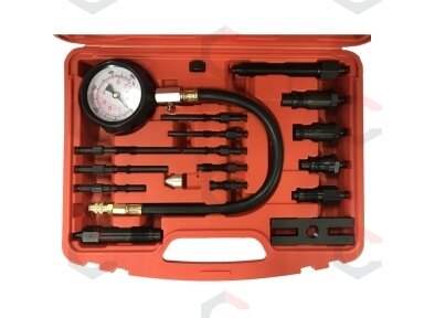 Dyzelinis kompresijos matuoklis su adapteriais (62660V-1)