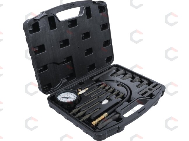 Dyzelinis kompresijos matuoklis su adapteriais (62660) 3 Dyzelinis kompresijos matuoklis su adapteriais (62660) 3