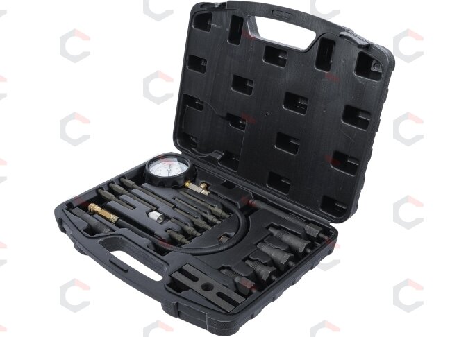 Dyzelinis kompresijos matuoklis su adapteriais (62660) 4 Dyzelinis kompresijos matuoklis su adapteriais (62660) 4