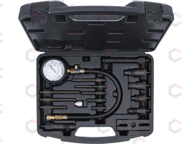 Dyzelinis kompresijos matuoklis su adapteriais (62660) 5 Dyzelinis kompresijos matuoklis su adapteriais (62660) 5