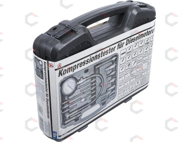 Dyzelinis kompresijos matuoklis su adapteriais (62660) 8 Dyzelinis kompresijos matuoklis su adapteriais (62660) 8