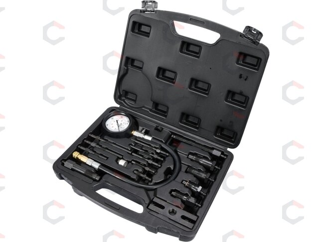 Dyzelinis kompresijos matuoklis su adapteriais (YT-7307) 1 Dyzelinis kompresijos matuoklis su adapteriais (YT-7307) 1