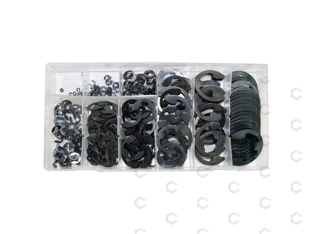 E-klipsų asortimentas viršutiniams tvirtinimams | 1,5–22 mm | 300 vnt. (SK01114)