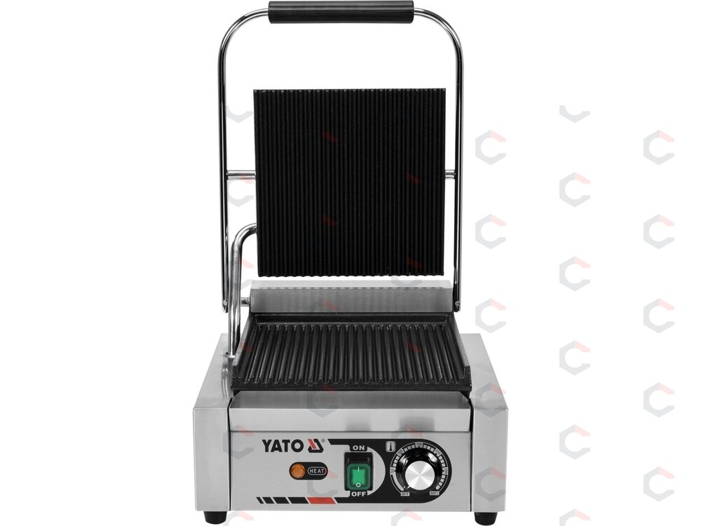 Kontaktinis grilis YATO | rifliuotas | 32 cm | 1,8 kW (YG-04555) 1 Kontaktinis grilis YATO | rifliuotas | 32 cm | 1,8 kW (YG-04555) 1