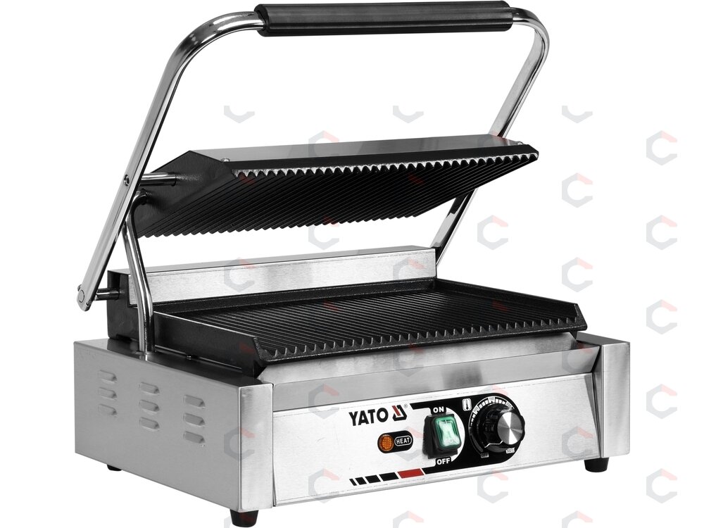 Kontaktinis panini grilis YATO | pilnai rifliuotas (YG-04557) Kontaktinis panini grilis YATO | pilnai rifliuotas (YG-04557)