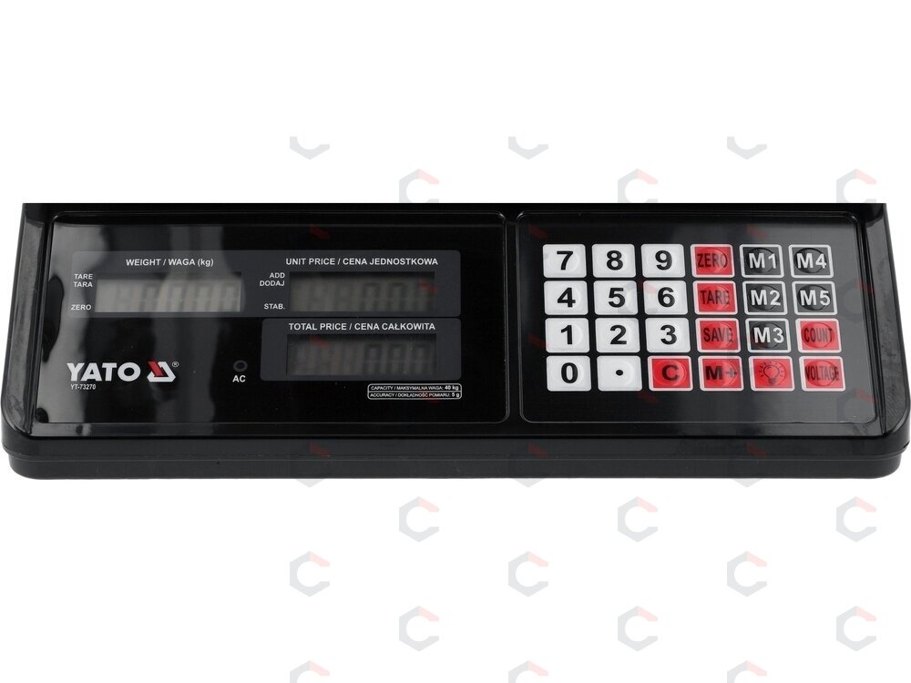 Elektroninės prekybinės svarstyklės | dvipusis ekranas | 40 kg | 5 g (YT-73270) 4 Elektroninės prekybinės svarstyklės | dvipusis ekranas | 40 kg | 5 g (YT-73270) 4