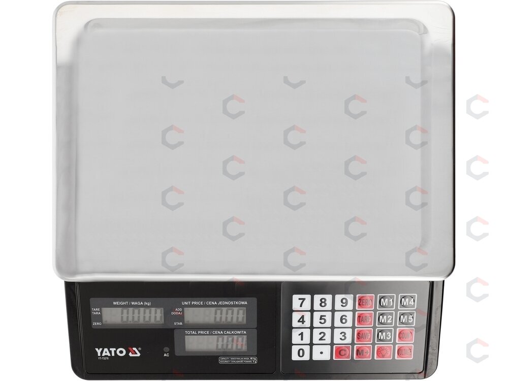 Elektroninės prekybinės svarstyklės | dvipusis ekranas | 40 kg | 5 g (YT-73270) 5 Elektroninės prekybinės svarstyklės | dvipusis ekranas | 40 kg | 5 g (YT-73270) 5